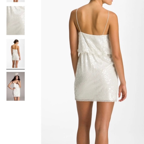 Aidan Mattox White Sequins Dress - Picture 5 of 5